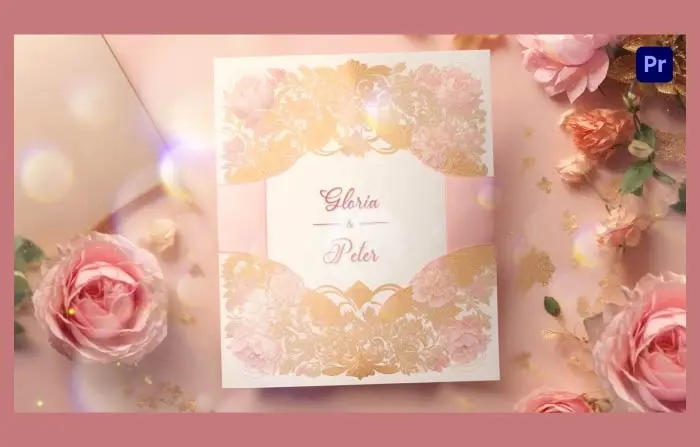 Elegant 3D Floral Wedding Invitation Card Slideshow